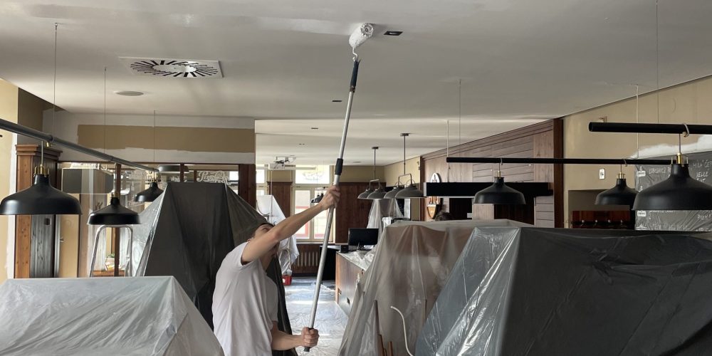 Maliarske práce Bratislava, Maliar Paul, Slovensko, profesionál, dekoratívne betónové stierky, dekoratívne nátery, developerské projekty, airless striekanie, fasády, exteriér, interiér