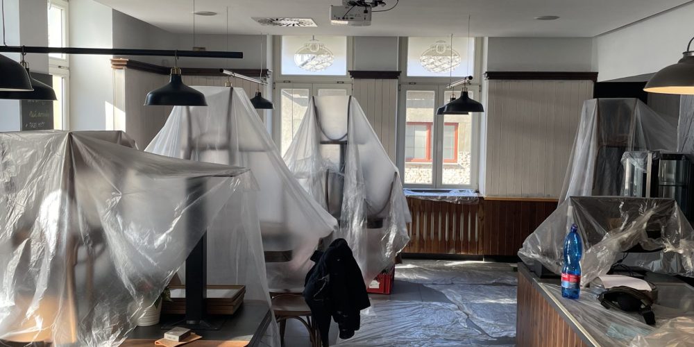 Maliarske práce Bratislava, Maliar Paul, Slovensko, profesionál, dekoratívne betónové stierky, dekoratívne nátery, developerské projekty, airless striekanie, fasády, exteriér, interiér