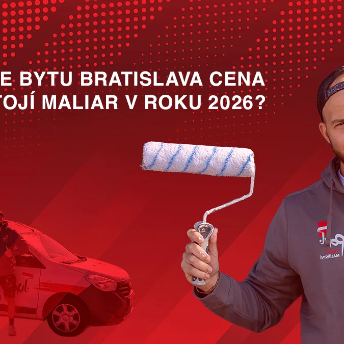 Maľovanie bytu Bratislava cena – koľko stojí maliar v roku 2026?