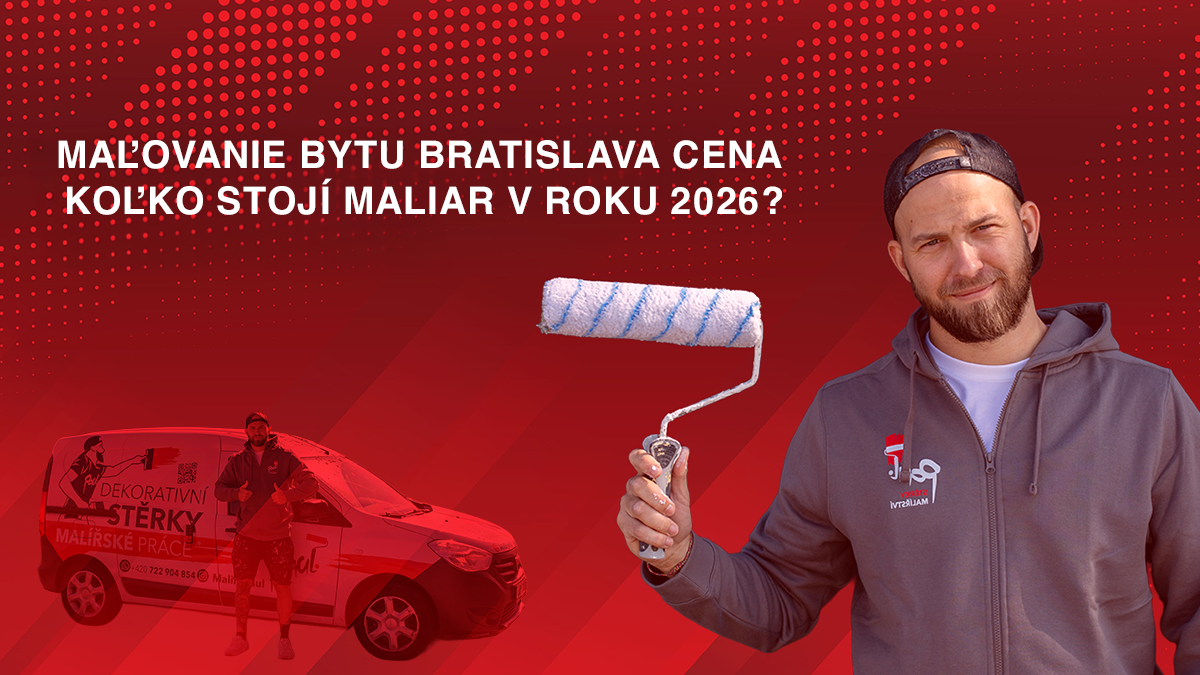Maľovanie bytu Bratislava cena – koľko stojí maliar v roku 2026?